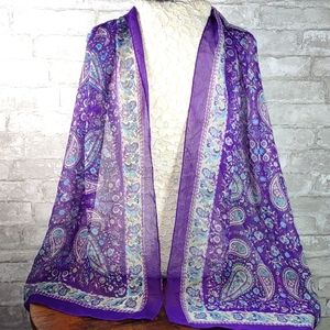 Paisley Print Poly/Rayon Chiffon Scarf